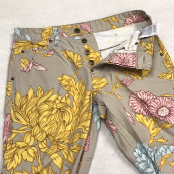 G STAR RAW 5622 3D Taper Jean Men 30x29 Yellow Tan Floral Print Denim Button Fly - Picture 5 of 16